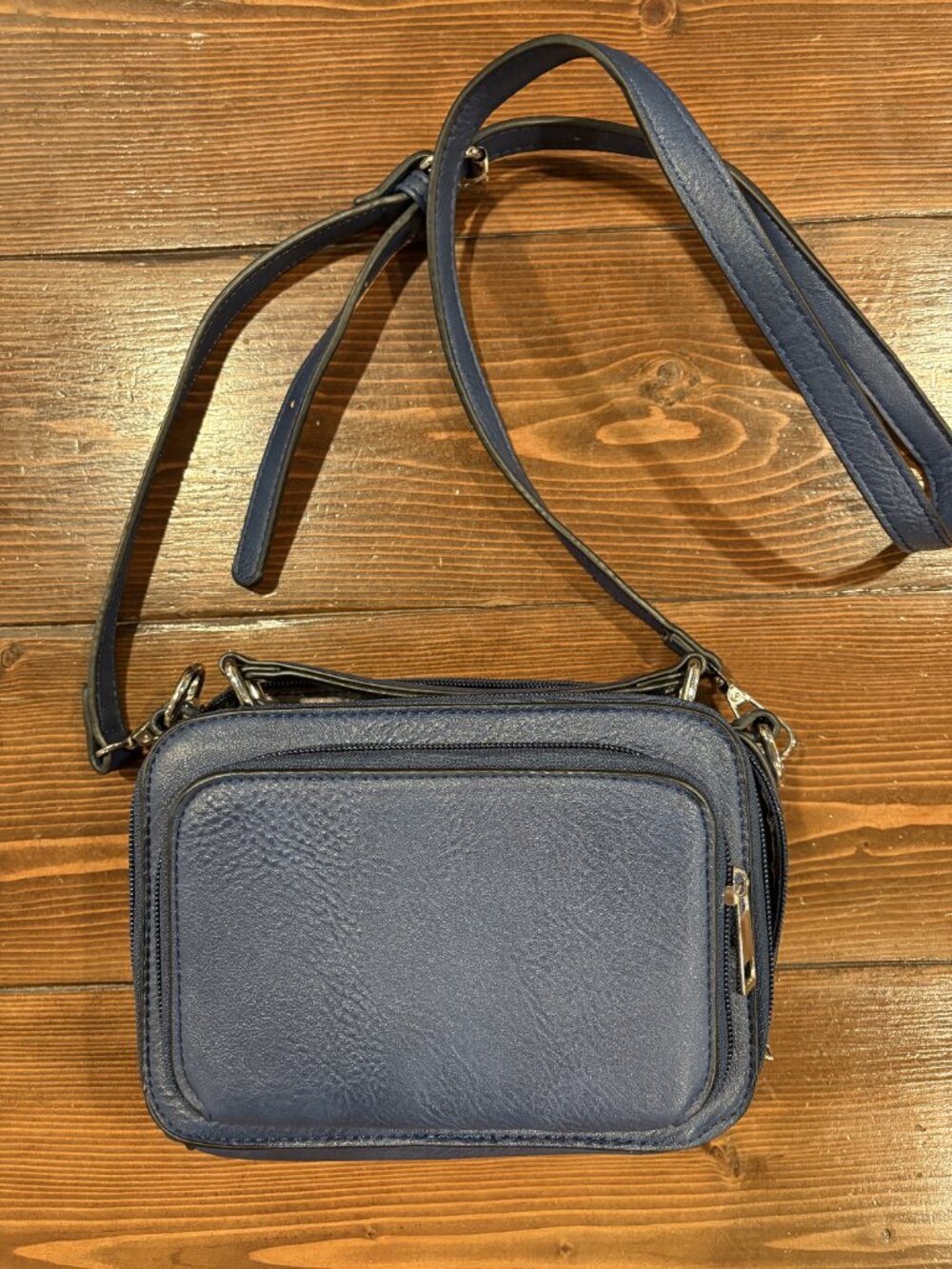 Multi-pocket Navy Travel Purse